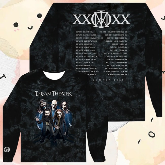 Dream Theater Store Merch Parasomnia Characters Tie-Dye Tour Tee Dream Theater Store Merch Parasomnia Characters Tie-Dye Tour Tee