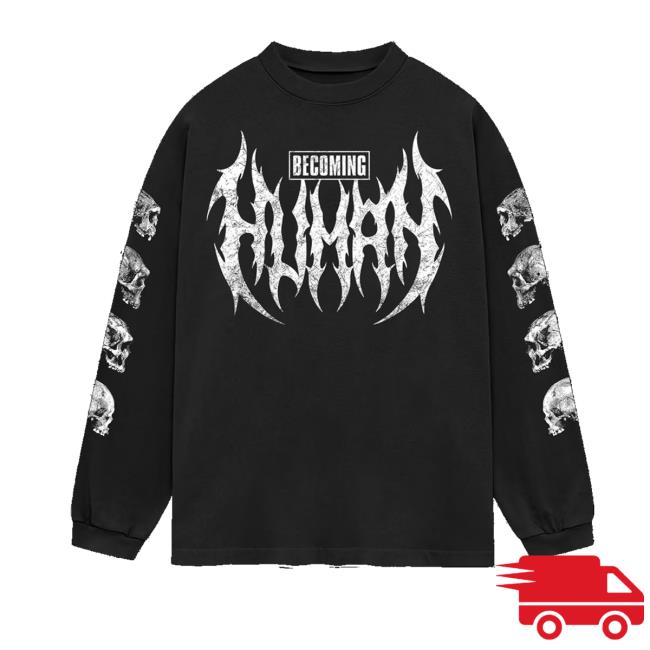 Lindsay Nikole Merch Store Human Skull Ls Tee Lindsay Nikole Merch Store Human Skull Ls Tee