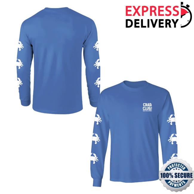 Route One Apparel Merch Store Crab Club Flo Blue Long Sleeve Shirt Route One Apparel Merch Store Crab Club Flo Blue Long Sleeve Shirt