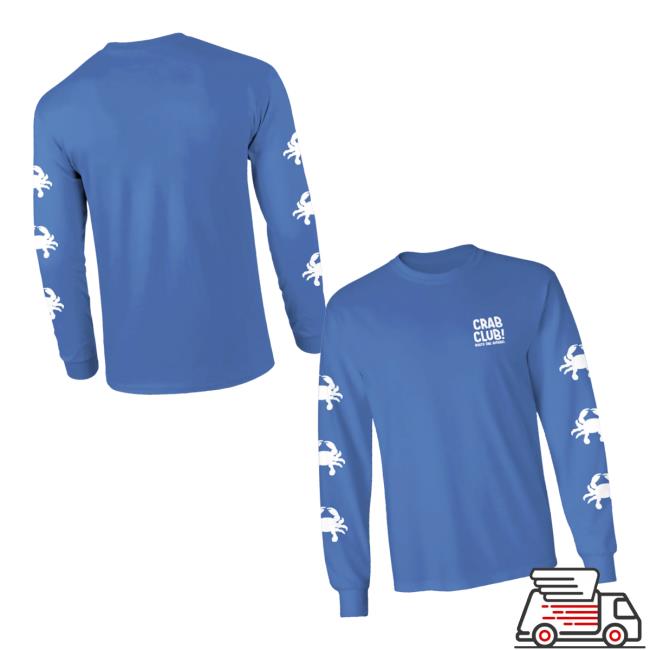 Route One Apparel Merch Store Crab Club Flo Blue Long Sleeve Shirt Route One Apparel Merch Store Crab Club Flo Blue Long Sleeve Shirt