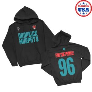 Dropkickmurphys Store Merch For The People Soccer Jersey Pullover Black Hoodie