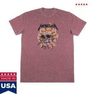 Metallica Merch Store Burning Flower Oversized T-Shirt