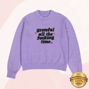 Olivia Rodrigo Store Merch Grateful All The Fucking Time Knit Sweater