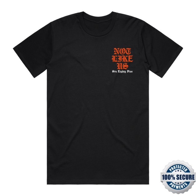 Poetik 685 Store Merch Not Like Us Black Tee Poetik 685 Store Merch Not Like Us Black Tee