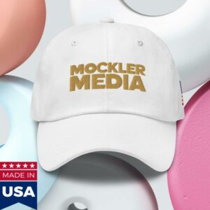 Mockler Media Merch Store Winter Dad Hat White