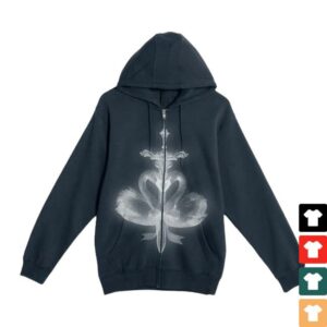 Wisp Music Merch Store Swan Zip-Up Hoodie