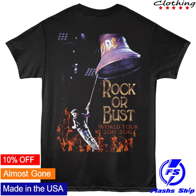 Acdc Store Merch Rock Or Bust Double Sided T-Shirt Acdc Store Merch Rock Or Bust Double Sided T-Shirt