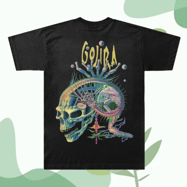 Gojira Store Merch Skull Anemone Tee Gojira Store Merch Skull Anemone Tee