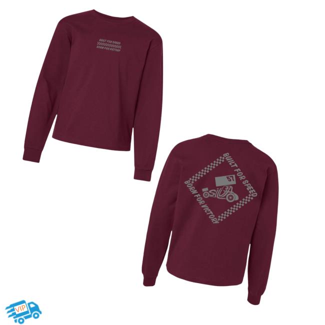 Kylelarson Shop Merch Built For Speed Design Maroon Long Sleeve T-Shirt Kylelarson Shop Merch Built For Speed Design Maroon Long Sleeve T-Shirt