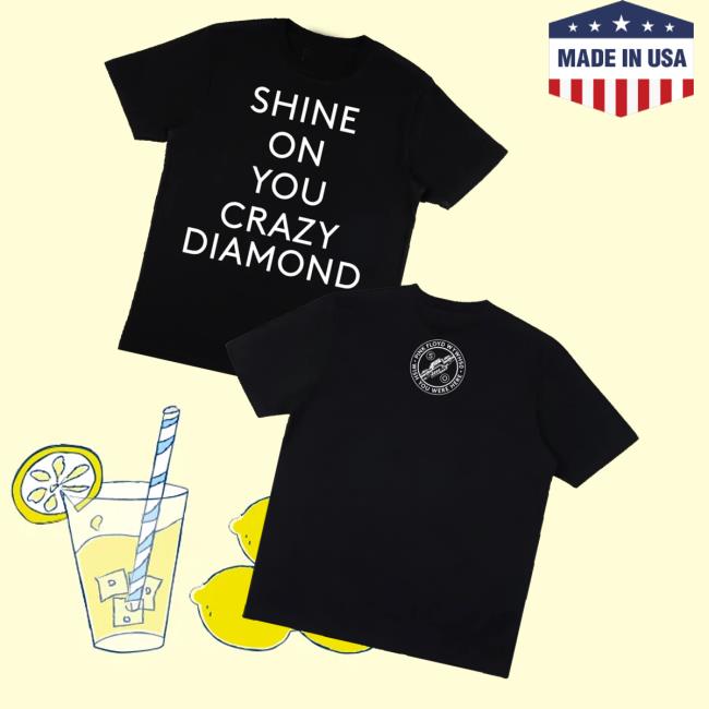 Pink Floyd Store Merch Wywh 50 Shine On Text T-Shirt Pink Floyd Store Merch Wywh 50 Shine On Text T-Shirt