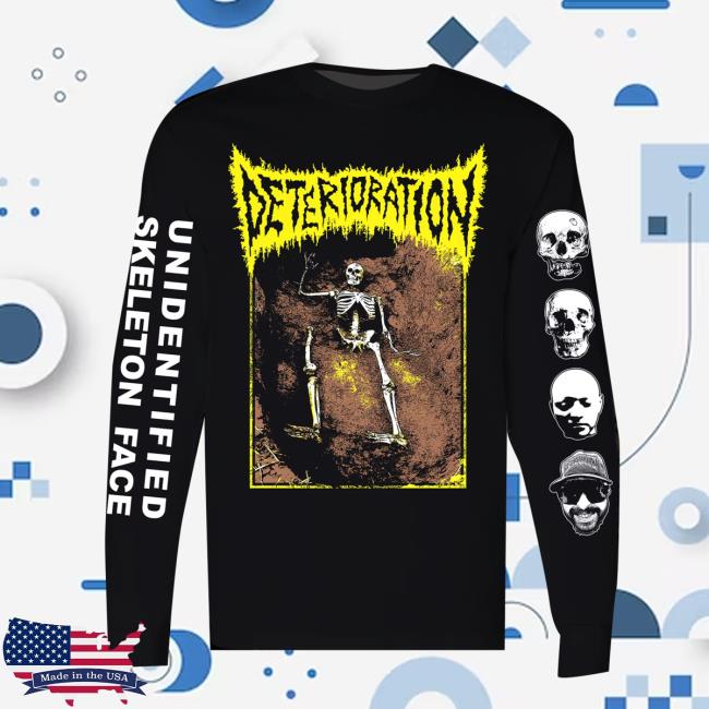 Shattered Dreams Productions Shop Merch Deterioration Unidentified Skeleton Face Longsleeve Shattered Dreams Productions Shop Merch Deterioration Unidentified Skeleton Face Longsleeve