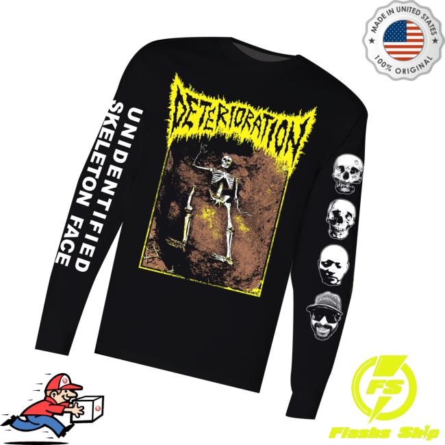 Shattered Dreams Productions Shop Merch Deterioration Unidentified Skeleton Face Longsleeve Shattered Dreams Productions Shop Merch Deterioration Unidentified Skeleton Face Longsleeve