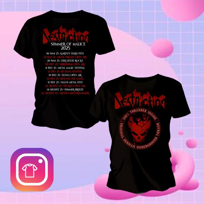 Destruction Merch Store 100% Thrasher Summer Of Malice 2025 Destruction Merch Store 100% Thrasher Summer Of Malice 2025