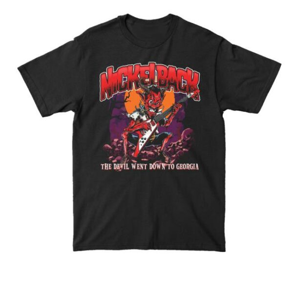 Nickelback Merch Store Devil Went Down Black Tee - Newest Fashion Trends