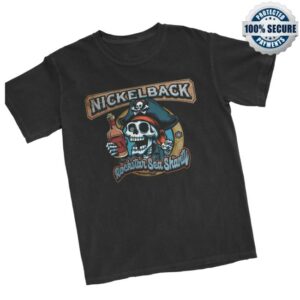Nickelback Store Merch Rockstar Sea Shanty Garment Dyed Black Tee