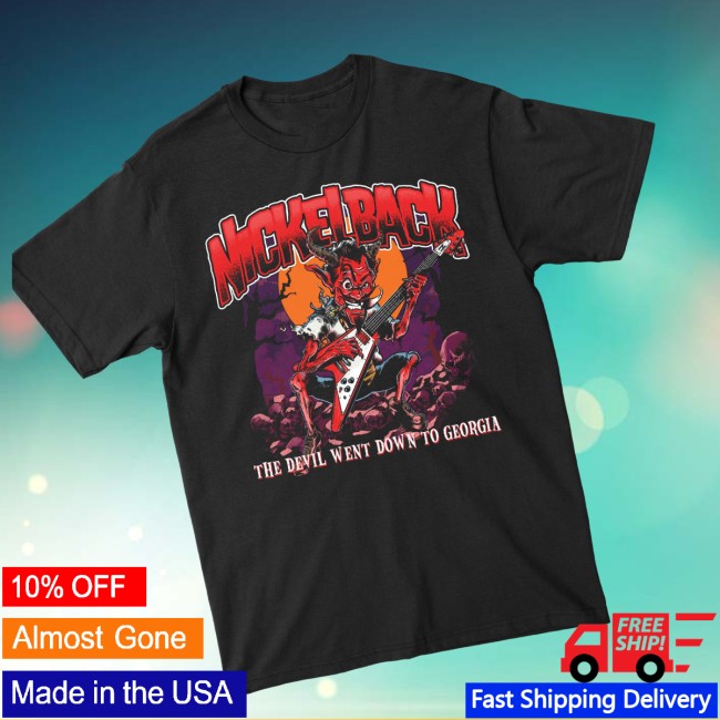 Nickelback Store Merch Devil Went Down Black Tee Nickelback Store Merch Devil Went Down Black Tee