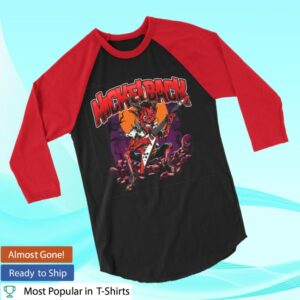 Nickelback Store Merch Devil Went Down Black Red Raglan
