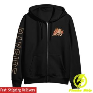 Bayside Store Merch Devotion Skull Black Zip-Up Sweatshirt