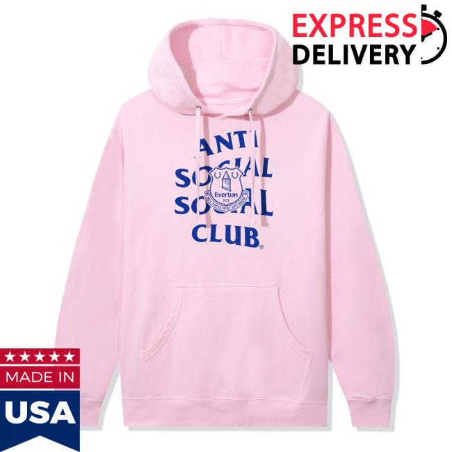 Antisocialsocialclub Merch Store Assc X Everton Fc The Toffees Hoodie Light Pink Antisocialsocialclub Merch Store Assc X Everton Fc The Toffees Hoodie Light Pink