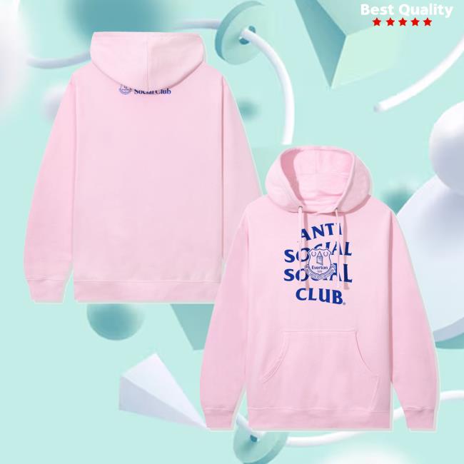 Antisocialsocialclub Merch Store Assc X Everton Fc The Toffees Hoodie Light Pink Antisocialsocialclub Merch Store Assc X Everton Fc The Toffees Hoodie Light Pink