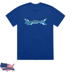 Bjork Shop Merch Björk Blue Post Logo T-Shirt