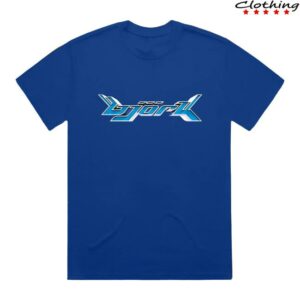 Bjork Merch Store Bjork Blue Post Logo T-Shirt Blue