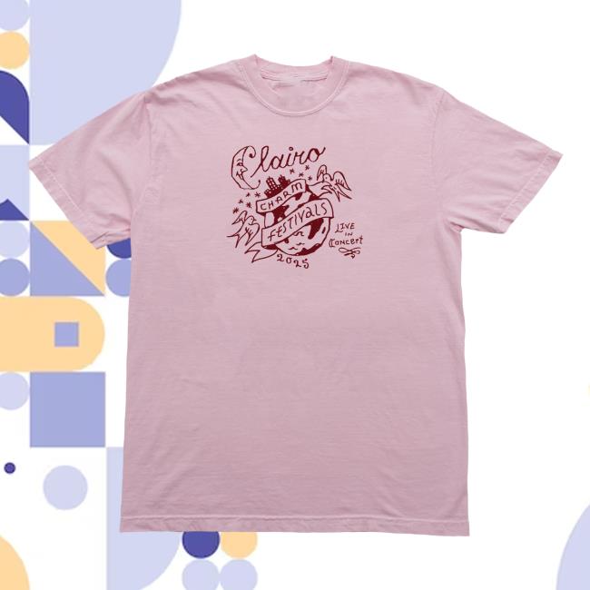 Clairo Store Merch Charm Fest Tee Clairo Store Merch Charm Fest Tee
