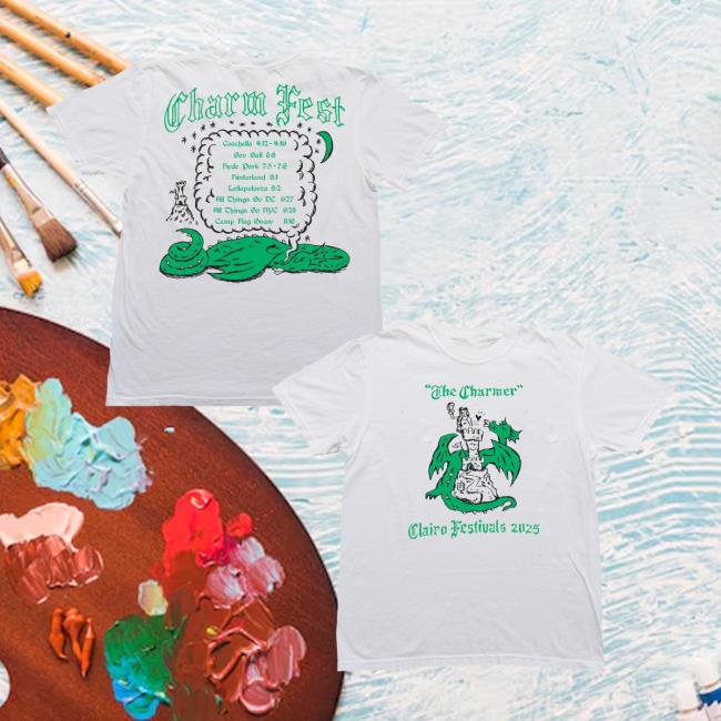 Clairo Store Merch The Charmer Fest Tee Clairo Store Merch The Charmer Fest Tee