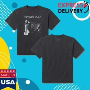 Spacex Shop Merch Unisex Spacex Starlink Vintage T-Shirt