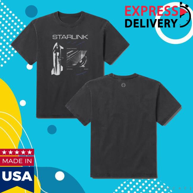 Spacex Shop Merch Unisex Spacex Starlink Vintage T-Shirt