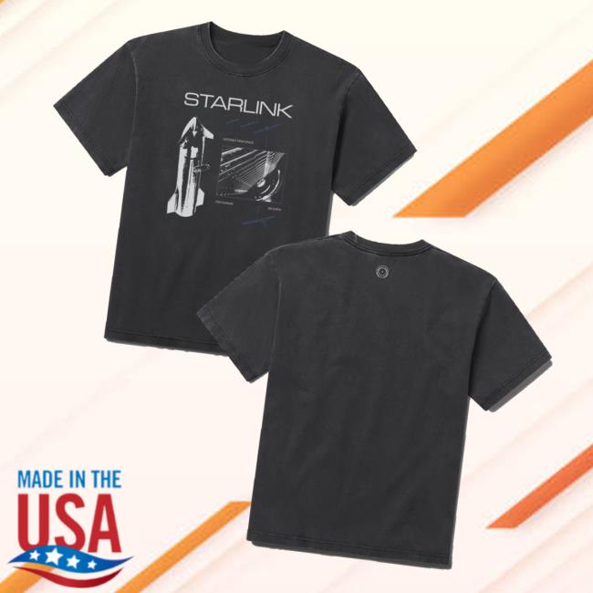Spacex Shop Merch Unisex Spacex Starlink Vintage T-Shirt
