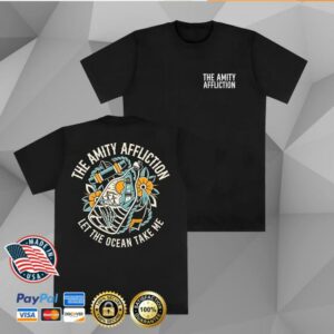 The Amity Affliction Store Merch Ocean Bottle Black T-Shirt