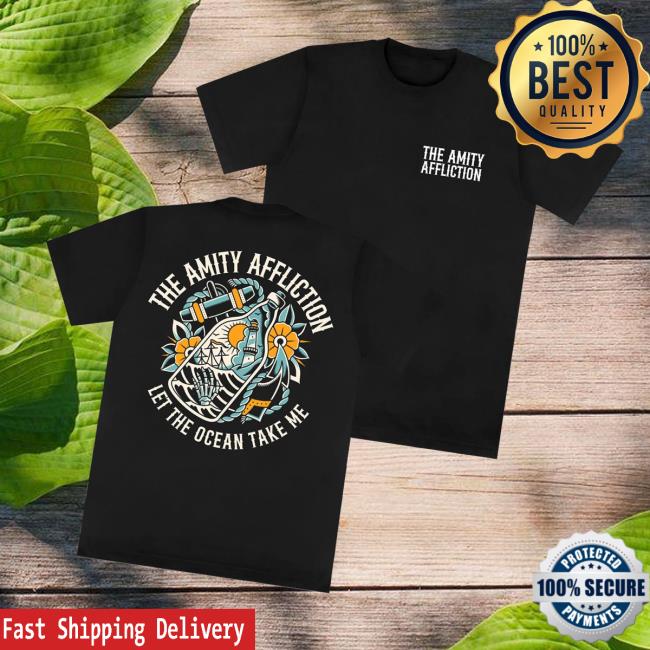 The Amity Affliction Store Merch Ocean Bottle Black T-Shirt The Amity Affliction Store Merch Ocean Bottle Black T-Shirt