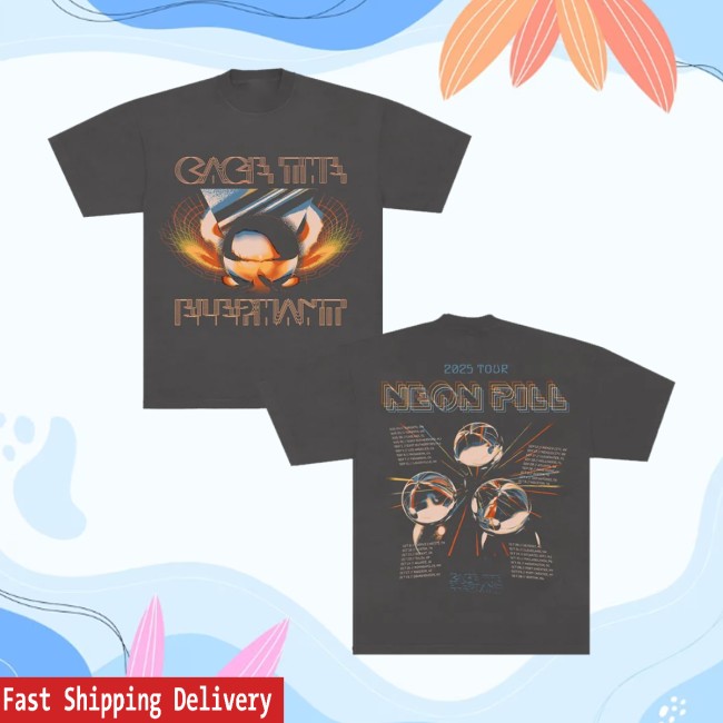 Cage The Elephant Store Merch Marble Fireworks 2025 Tour Tee Cage The Elephant Store Merch Marble Fireworks 2025 Tour Tee