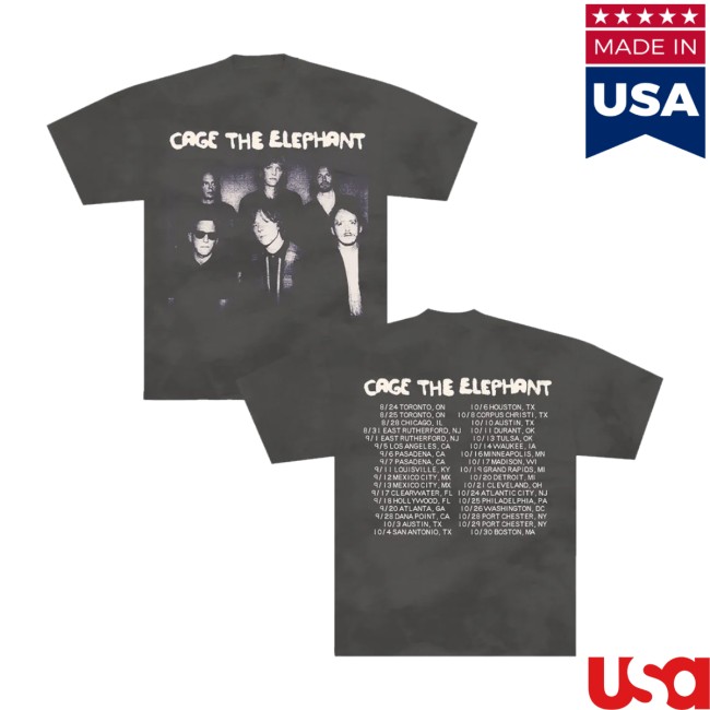 Cage The Elephant Store Merch Band Photo 2025 Tour Tee Cage The Elephant Store Merch Band Photo 2025 Tour Tee