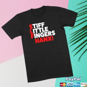 Stiff Little Fingers Store Merch Hanx Black T-Shirt