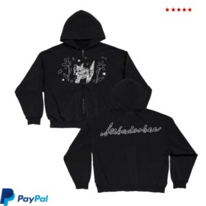 Beabadoobee Shop Merch Scribble Cat Zip Hoodie