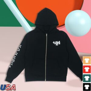 Plus44 Merch Store Vegas Moto Ride Zip Up Hoodie Black