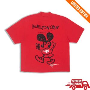 Plus44 Merch Store Lucky Mouse Boxy Short Sleeve Tee Red