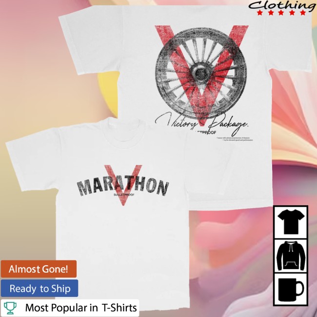 Themarathonclothing Store Merch Marathon V For Victory Package White T-Shirt Themarathonclothing Store Merch Marathon V For Victory Package White T-Shirt