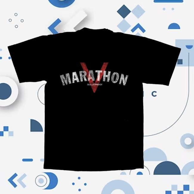 Themarathonclothing Store Merch Marathon V For Victory Package Black T-Shirt Themarathonclothing Store Merch Marathon V For Victory Package Black T-Shirt