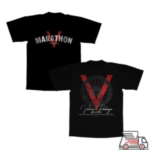 The Marathon Clothing Merch Store Marathon V For Victory Package T-Shirt Black
