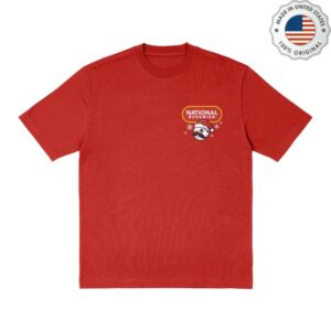 National Bohemian Store Merch Merry & Bright Red Tee