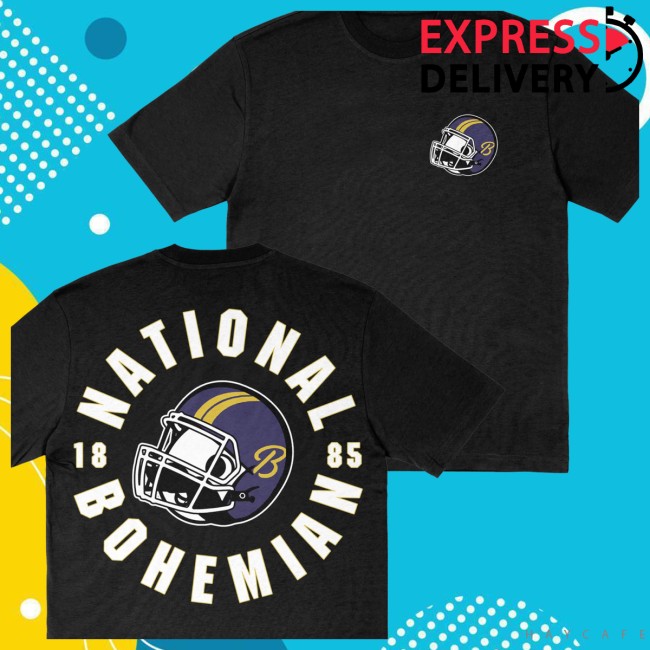 National Bohemian Store Merch Gridiron Classic Black Tee National Bohemian Store Merch Gridiron Classic Black Tee