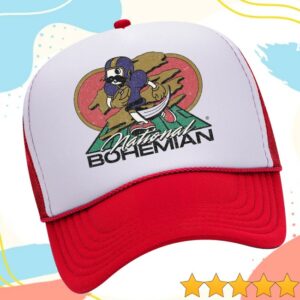 National Bohemian Store Merch Game Day Boh Red White Trucker Hat