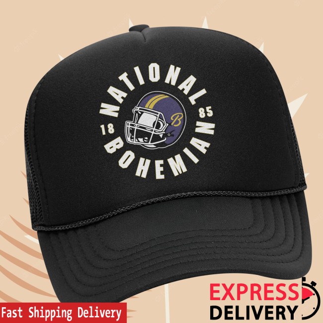 National Bohemian Store Merch Gridiron Classic Black Trucker Hat National Bohemian Store Merch Gridiron Classic Black Trucker Hat