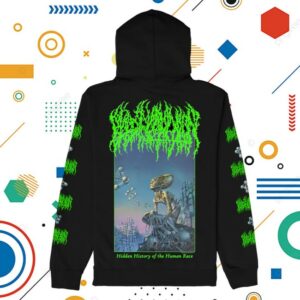 Blood Incantation Store Merch Hidden History Zip Up Black Hoodie