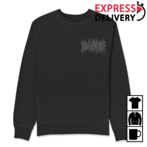 Blood Incantation Store Merch Reflective Stargate Research Society Black Crewneck Sweatshirt