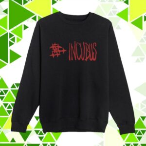 Incubus Store Merch Incubus Crows Black Crew Neck Fleece