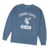 kenny Fresh Love Clothing Merch Store Blue College Logo Crewnecka